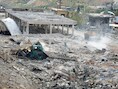 De Israëlische luchtaanvallen van afgelopen weekend verwoestten verschillende gebouwen in de Syrische hoofdstad Damascus.