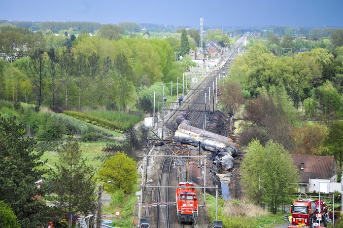De treinramp in Wetteren.
