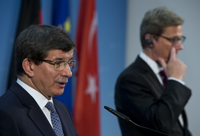 De Turkse minister van Buitenlandse Zaken Ahmet Davutoglu.
