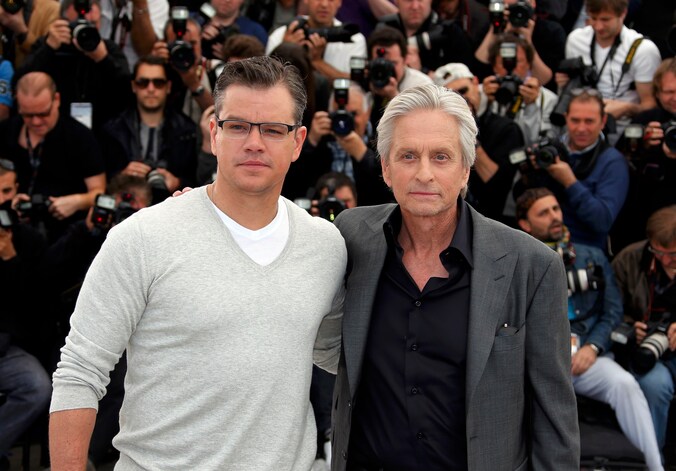 Matt Damon en Michael Douglas.