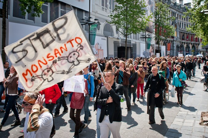 Antwerpenaren betoogden in mei nog tegen Monsanto.