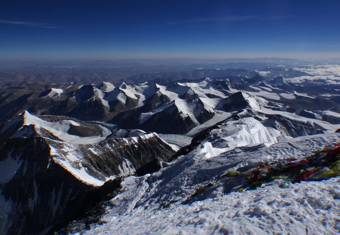 Op de top van de Mount Everest