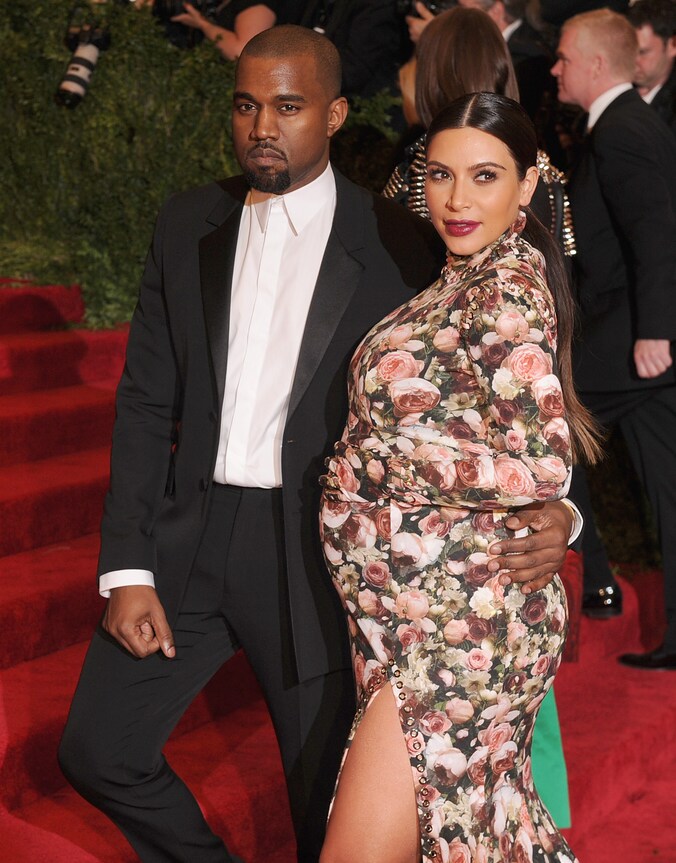 De zwangere Kim Kardashian.