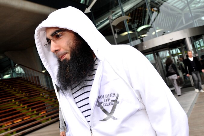 Sharia4Belgium-kopstuk Fouad Belkacem in 2013, vóór zijn arrestatie.