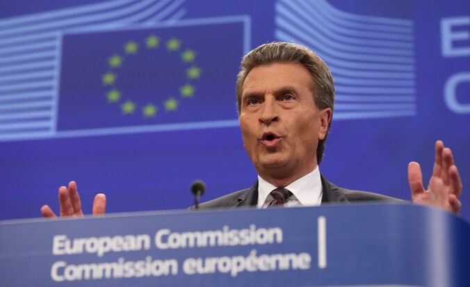 De Europese commissaris voor Energie Günther Oettinger.