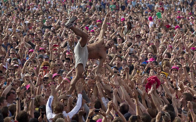 Het Nederlandse publiek op Pinkpop.