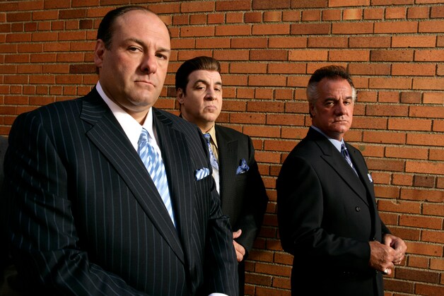 James Gandolfini, Steven Van Zandt en Tony Sirico in 'The Sopranos'.