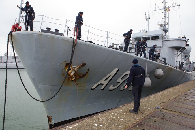 Het Belgische marineschip Godetia