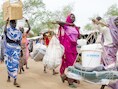 Vluchtelingenkamp in Juba, Zuid-Soedan.