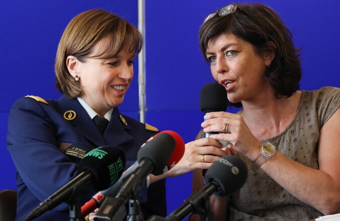 Catherine De Bolle en Joëlle Milquet stelden de criminaliteitscijfers vandaag voor.