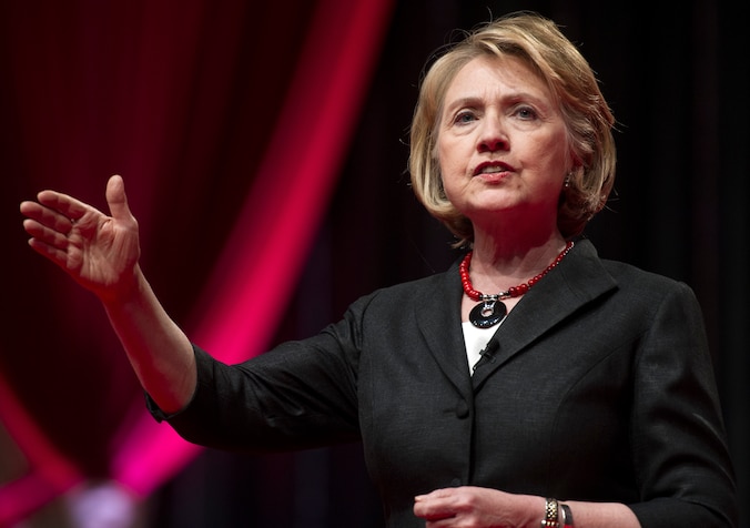 Voormalig VS-minister van Buitenlandse Zaken Hillary Clinton.