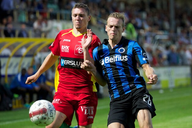 Een beeld uit de heenwedstrijd die eindigde op 1-2.