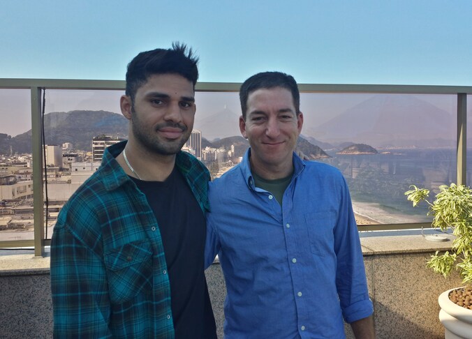 Glenn Greenwald (rechts) met zijn echtgenoot David Michael Miranda.