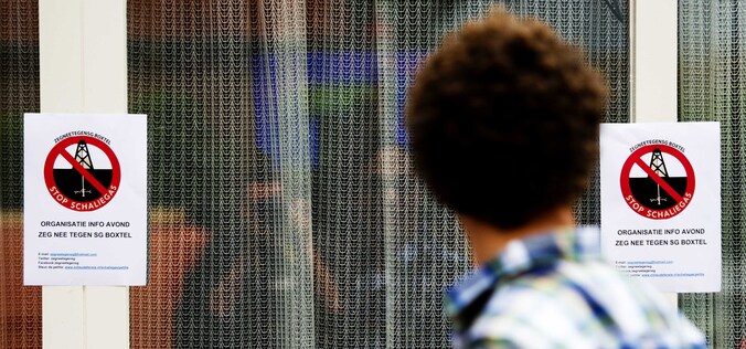 In Nederland is het protest tegen de winning van schaliegas groot.