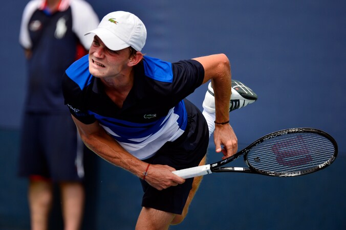 David Goffin treedt ondanks een verrekking aan in de kwalificaties.
