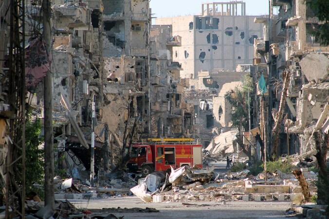 De verwoeste stad Deir Ezzor.
