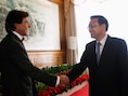 Premier Di Rupo en de Chinese premier Li Keqiang.
