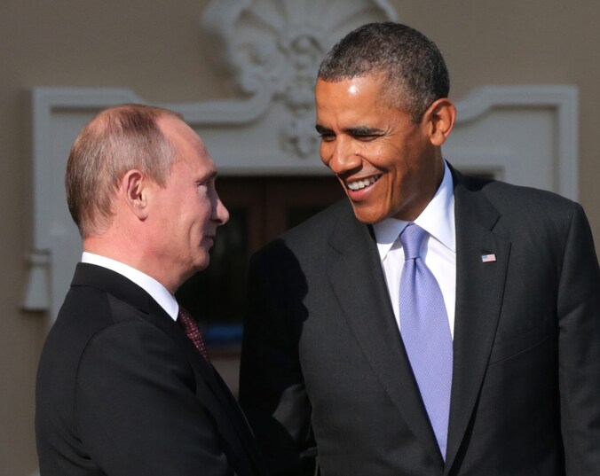 Poetin en Obama tijdens de G20-top in Sint-Petersburg op 5 september.