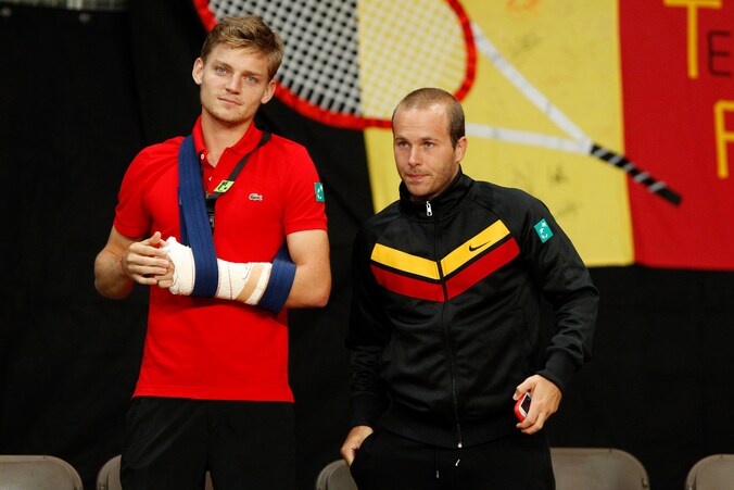 David Goffin naast Olivier Rochus.