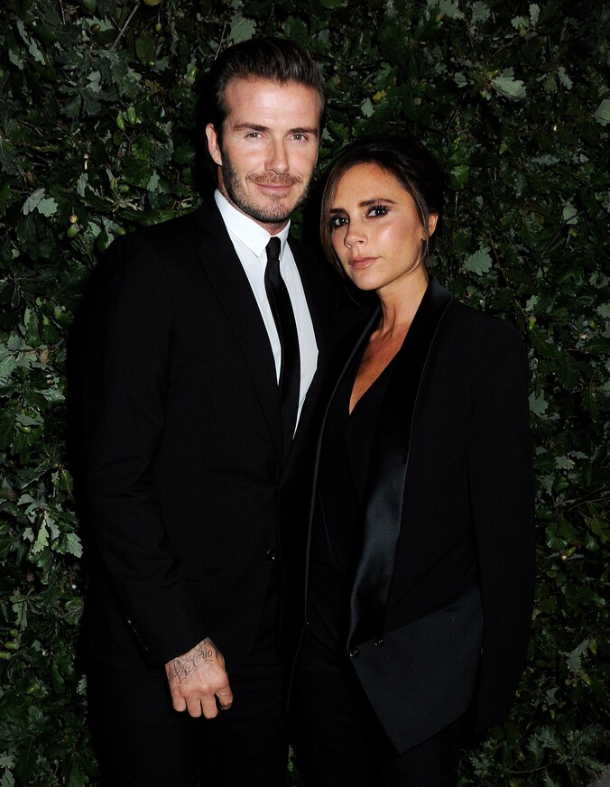 David Beckham met echtgenote Victoria.