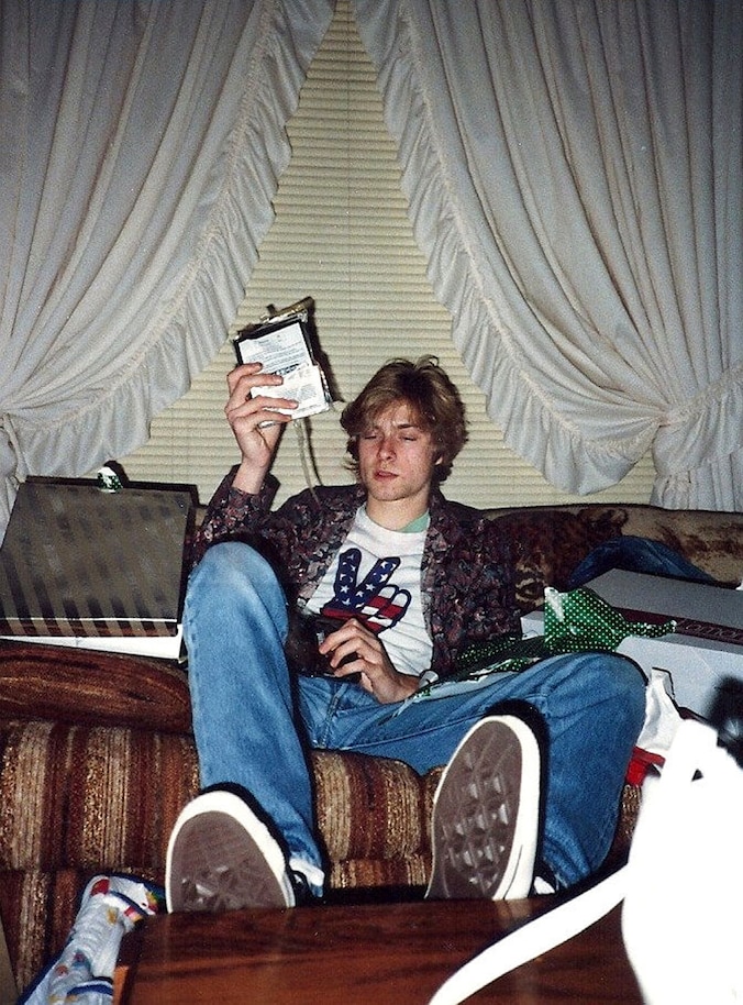 Kurt Cobain op jeugdige leeftijd.