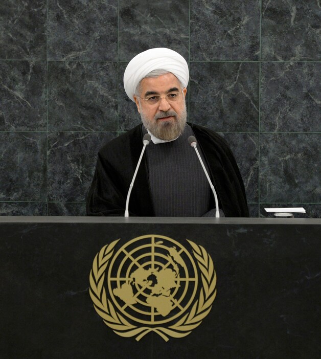 De Iraanse president Hassan Rohani.
