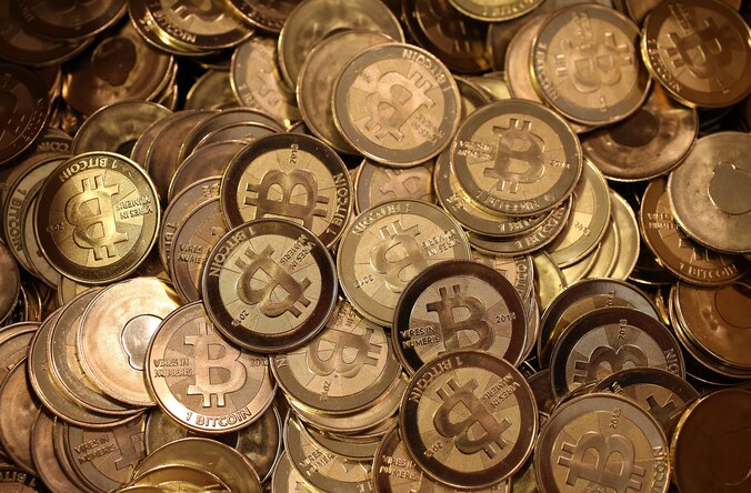 Bitcoins in hun fysieke vorm.