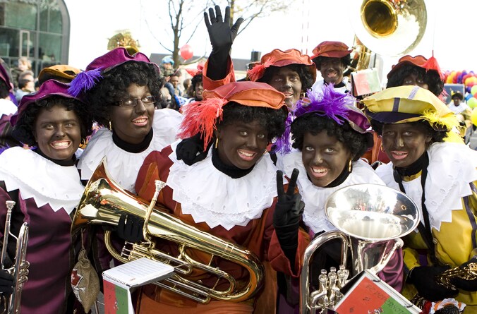 Zwarte Pieten in Amsterdam.