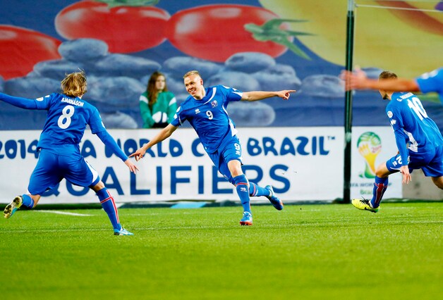 Kolbeinn Sigthorsson heeft gescoord voor IJsland in Noorwegen..