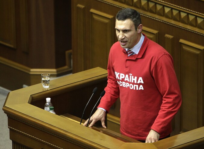 Oekraiense oppositieleider en bokser Vitali Klitsjko.