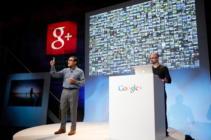 Vic Gundotra, vice-president Ontwikkeling bij Google, tijdens een Google event in oktober van vorig jaar.