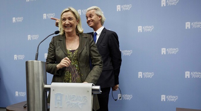 Wilders en de Franse Marine Le Pen.