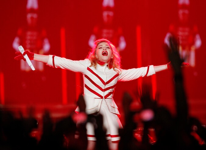 Madonna tijdens haar 'MDNA'-tournee.