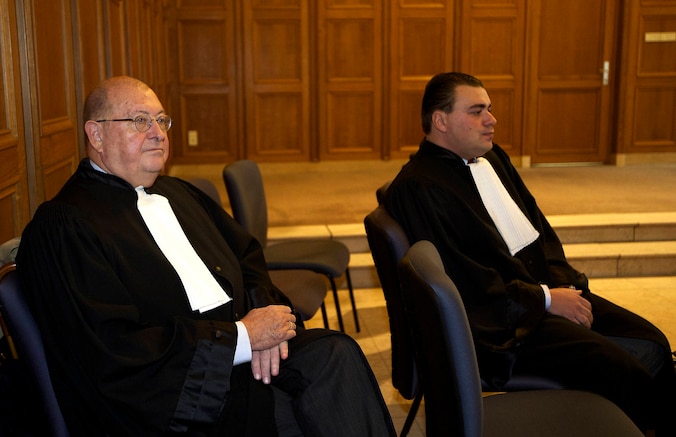 De Guchts advocaten Victor Dauginet (links) en Bruno Cardoen.