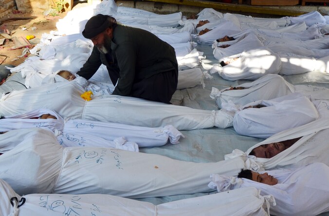Honderden Syriërs kwamen om bij de aanval met chemische wapens in de buurt van Damascus.