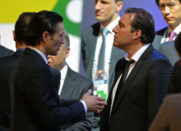 Handjes schudden met Niko Kovac, opvolger van Igor Stimac als bondscoach van Kroatië.