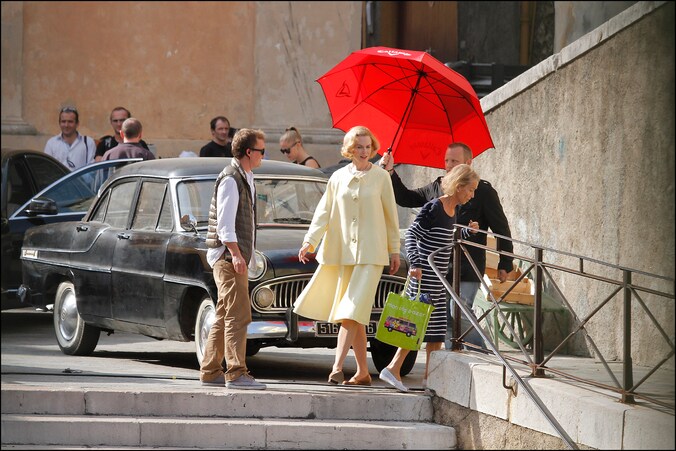 Nicole Kidman op de set van Grace of Monaco.