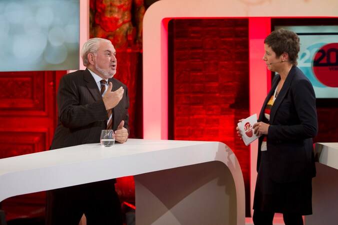 Fernand Huts in de VRT-studio.