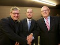 Philippe De Coene, Vincent Van Quickenborne en Rudolf Scherpereel.