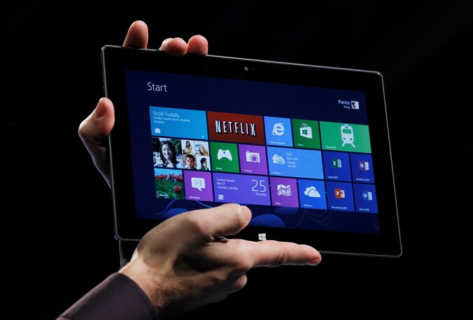 Een Surface-tablet die Microsoft presenteerde in oktober.