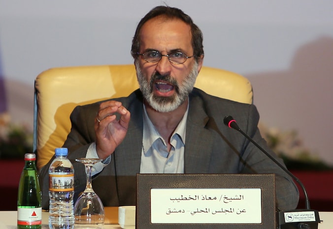 Ahmad Moaz al-Khatib zegt de meerderheid van de oppositie te vertegenwoordigen.