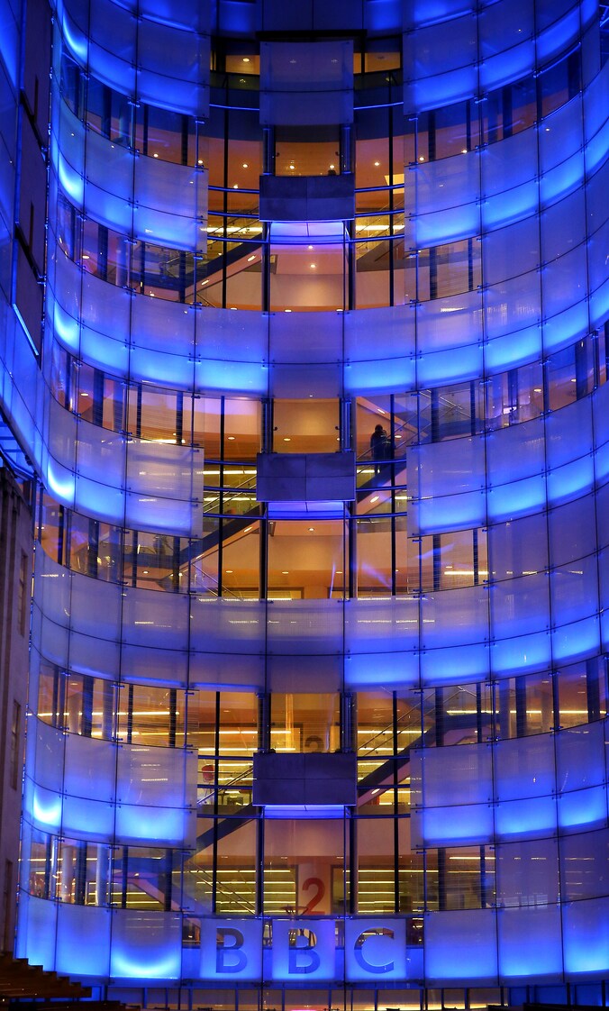 Het hoofdkantoor van de BBC in Londen.