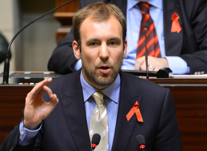 Staatssecretaris voor Energie Melchior Wathelet tijdens het vragenuurtje in de Kamer.