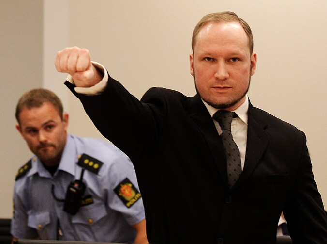 De Noorse massamoordenaar Anders Breivik.