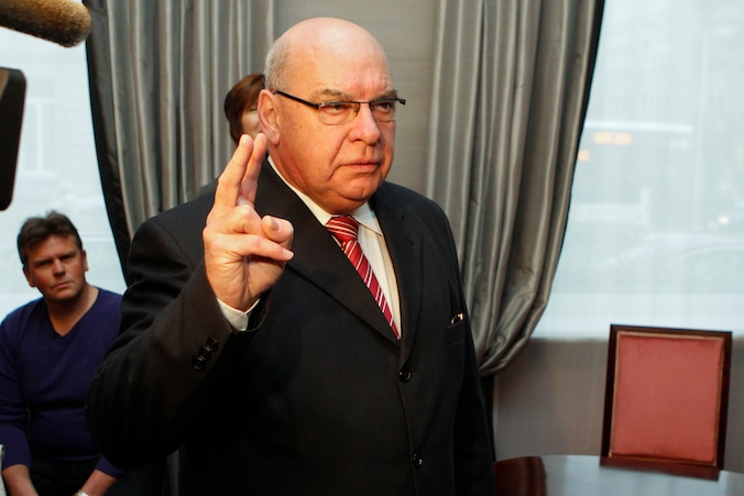 Daniël Termont (sp.a) bij zijn eedaflegging eerder vandaag.