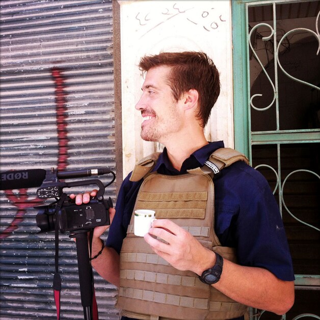 James Foley in Aleppo op deze foto van 22 juli 2012.