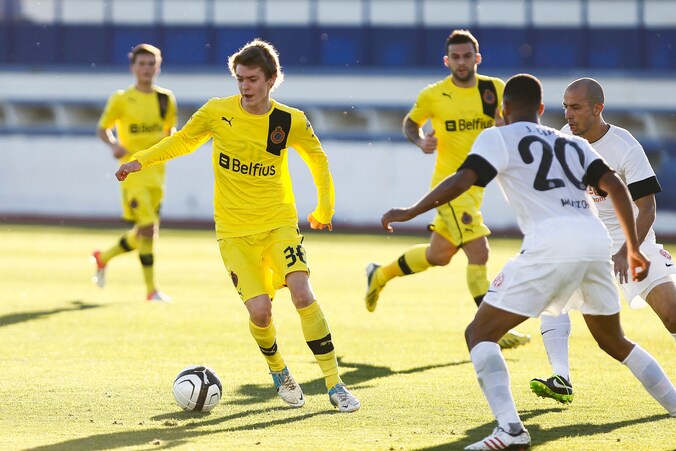 Sander Coopman met Club Brugge op stage in Marbella