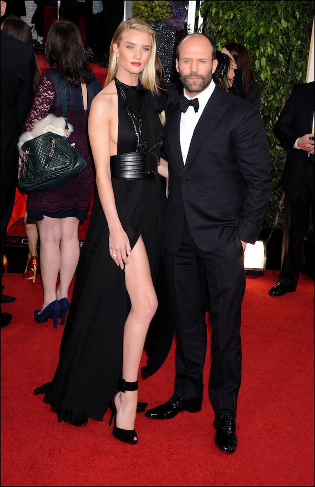 Model Rosie Huntington-Whiteley sloeg acteur Jason Statham aan haar haak.