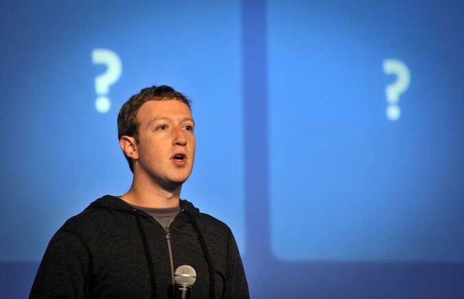 Facebook-topman Mark Zuckerberg bij de voorstelling van Graph Search.