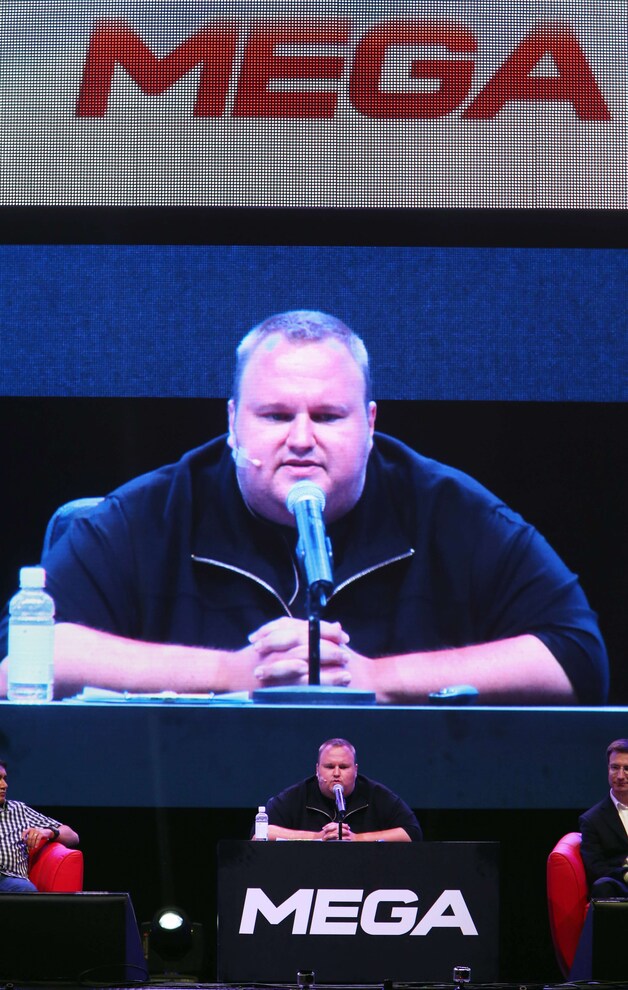 Kim Dotcom, de oprichter van filehoster Mega.